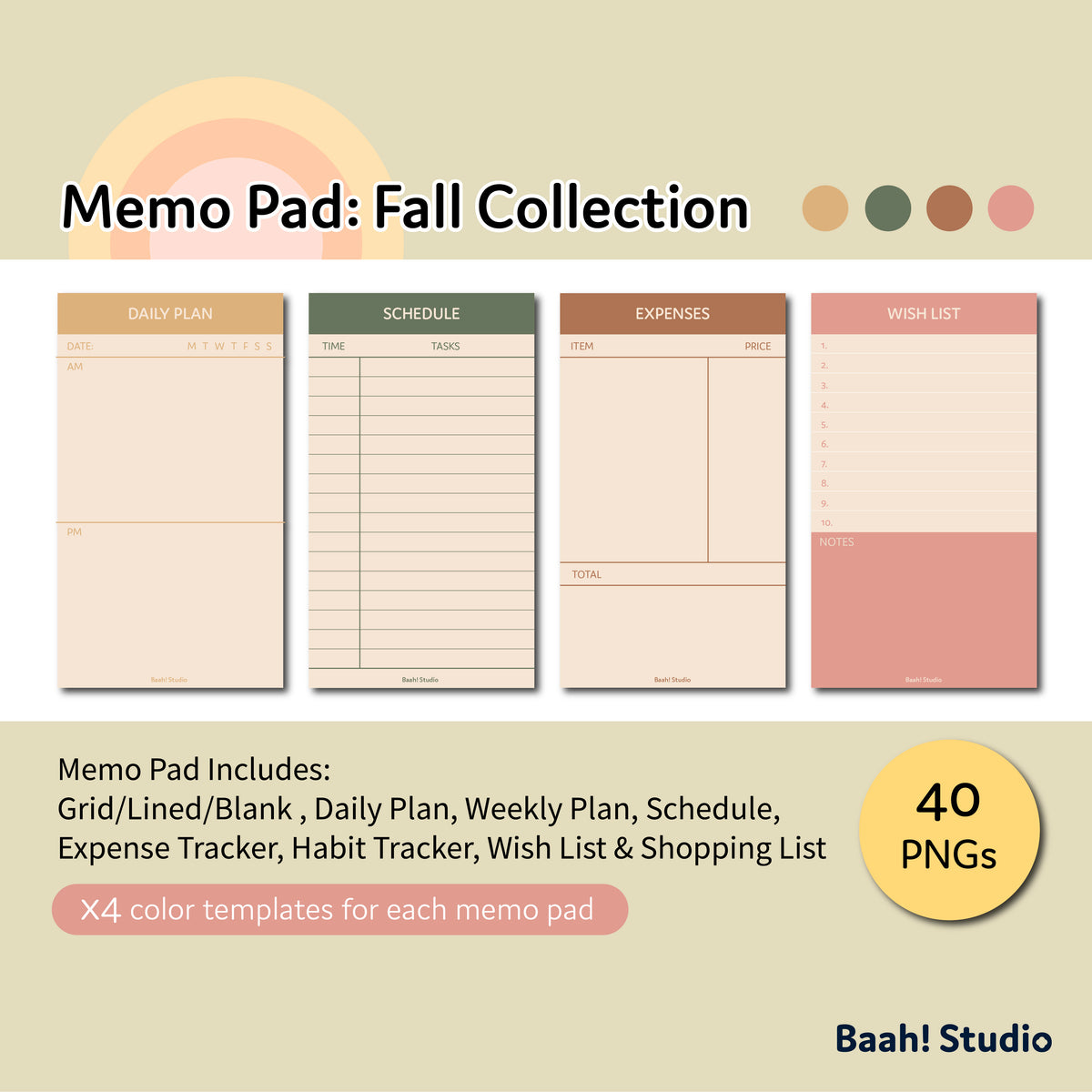 Memo Pad: Fall Collection