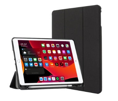 เคสไอแพด Case iPad  10.2 Gen9 ราคาถูก มีที่เก็บปากกา สีดำ รุ่นCrown
