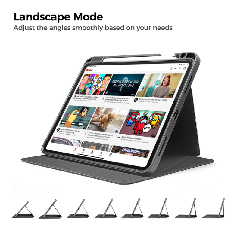Tomtoc Case iPad Pro 12.9 Gen4 2020 มีรางปากกา วางตั้งแนวนอน