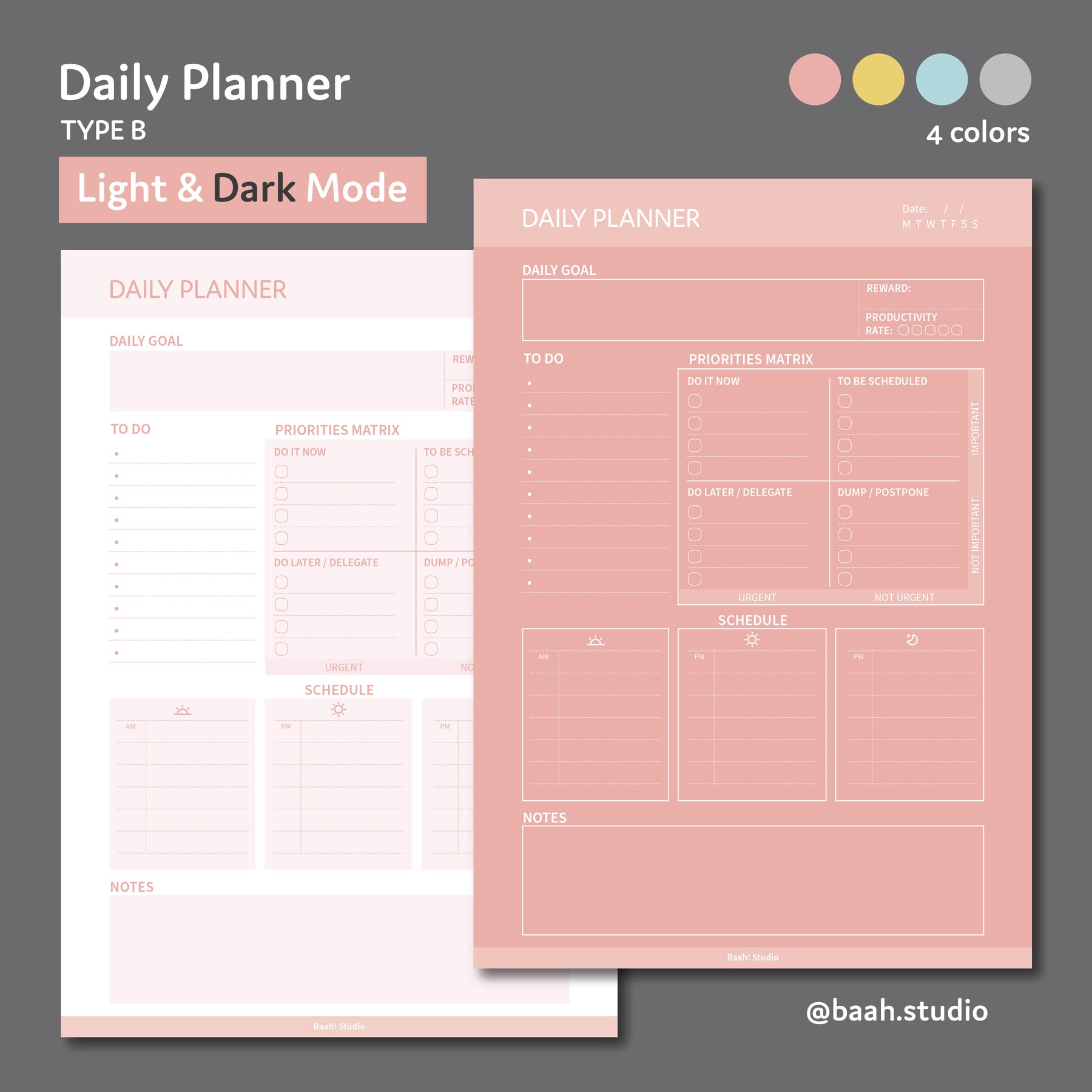 Daily Planner Type B