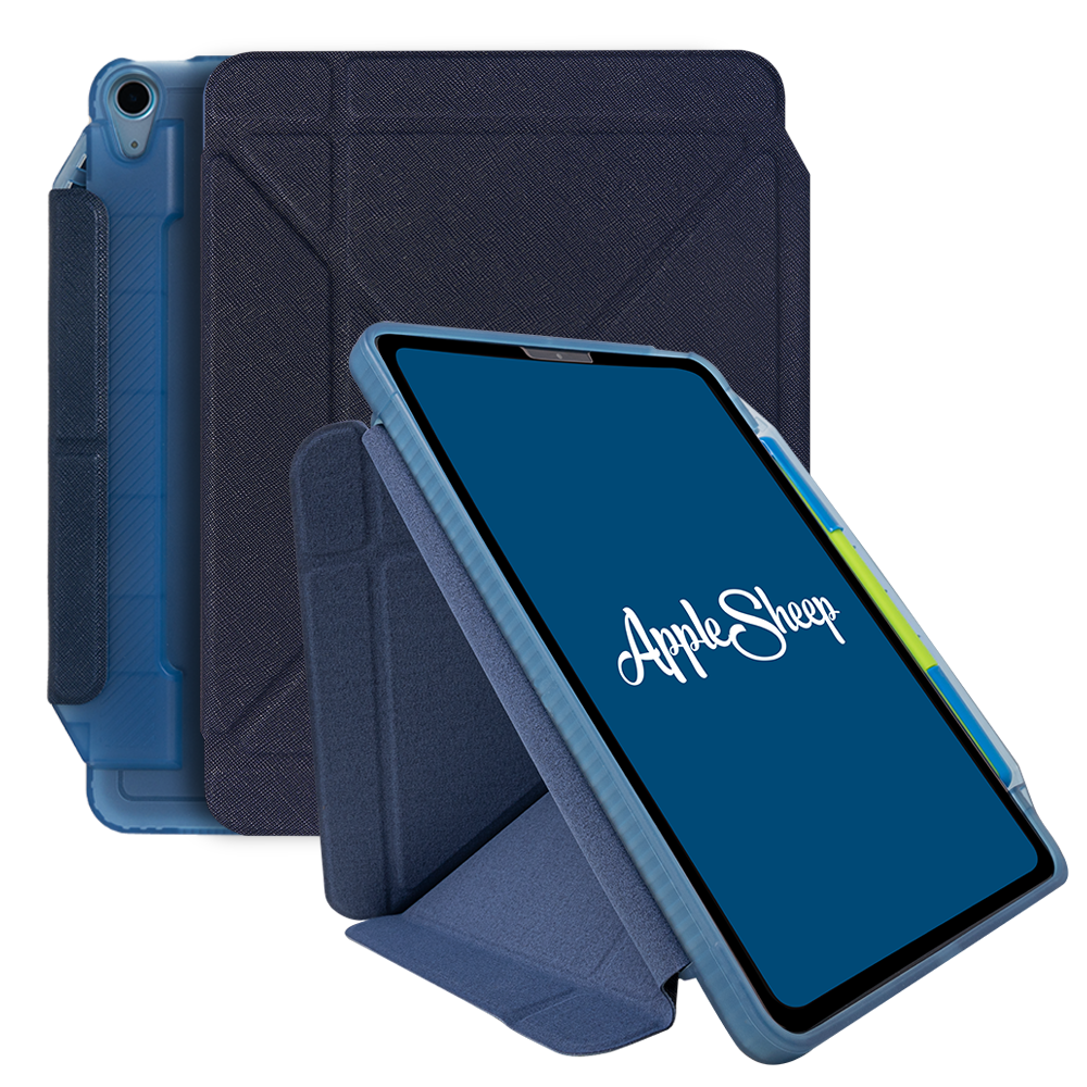 เคสไอแพด แอร์5 แอร์4 (Case iPad Air5 Air4) สีน้ำเงิน ใส่เคสปากกา มีรางปากกาไอแพด