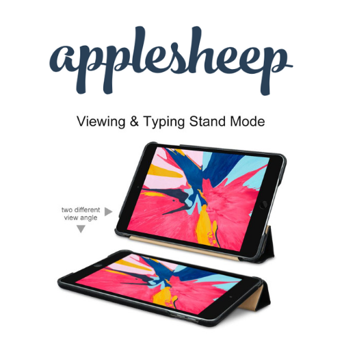 Case iPad Mini5 รุ่น Jason มีช่องเก็บปากกาด้านนอก พับ 3 ทบ แนวนอน