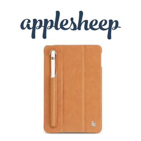 Case iPad Mini5 รุ่น Jason มีช่องเก็บปากกาด้านนอก สีน้ำตาล