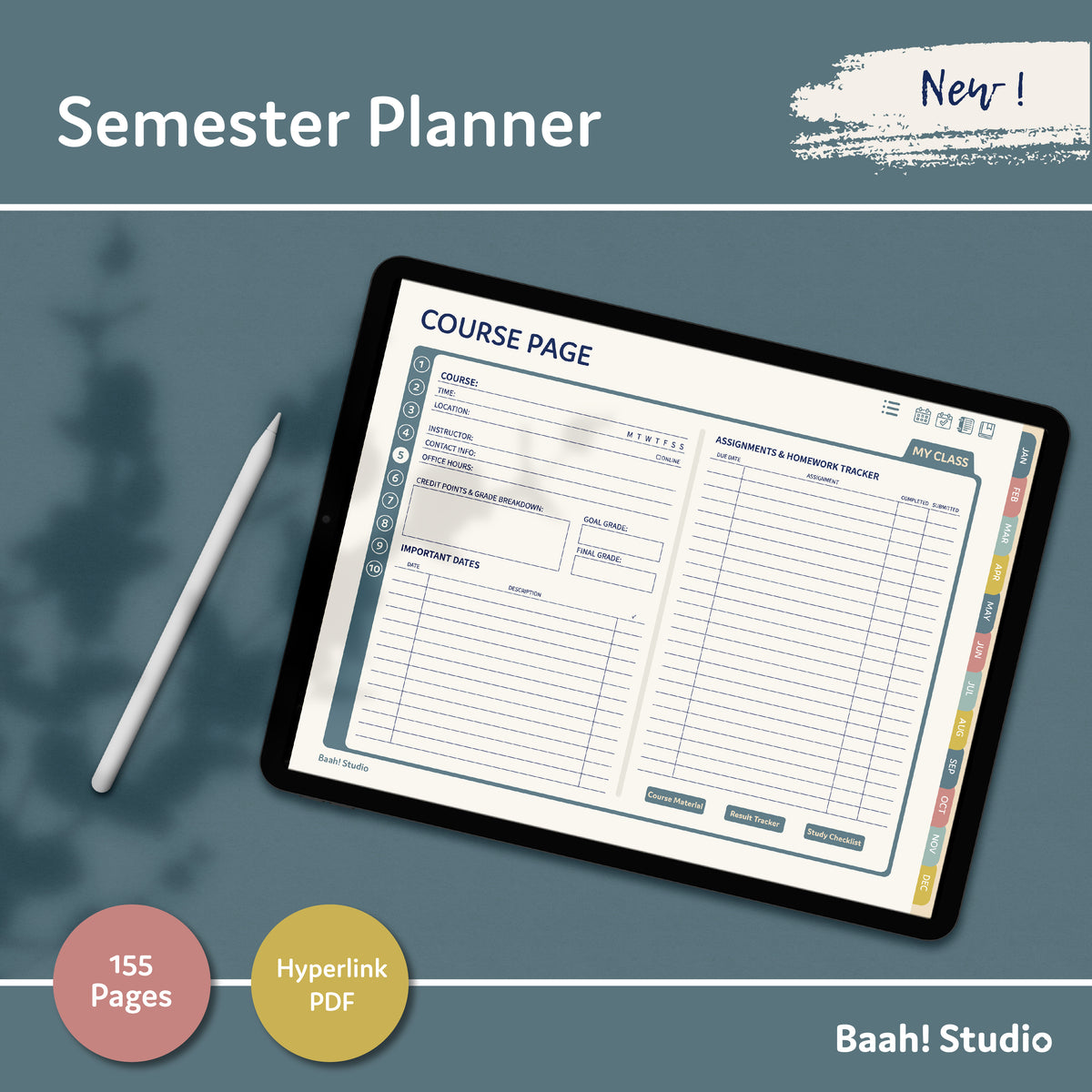 Semester Planner #1: Classic