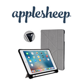 Case iPad Mini5 รุ่น craft สีเทา มีรางเก็บปากกา พับได้ทั้งแนวตั้ง แนวนอน แกนพับตัว Y