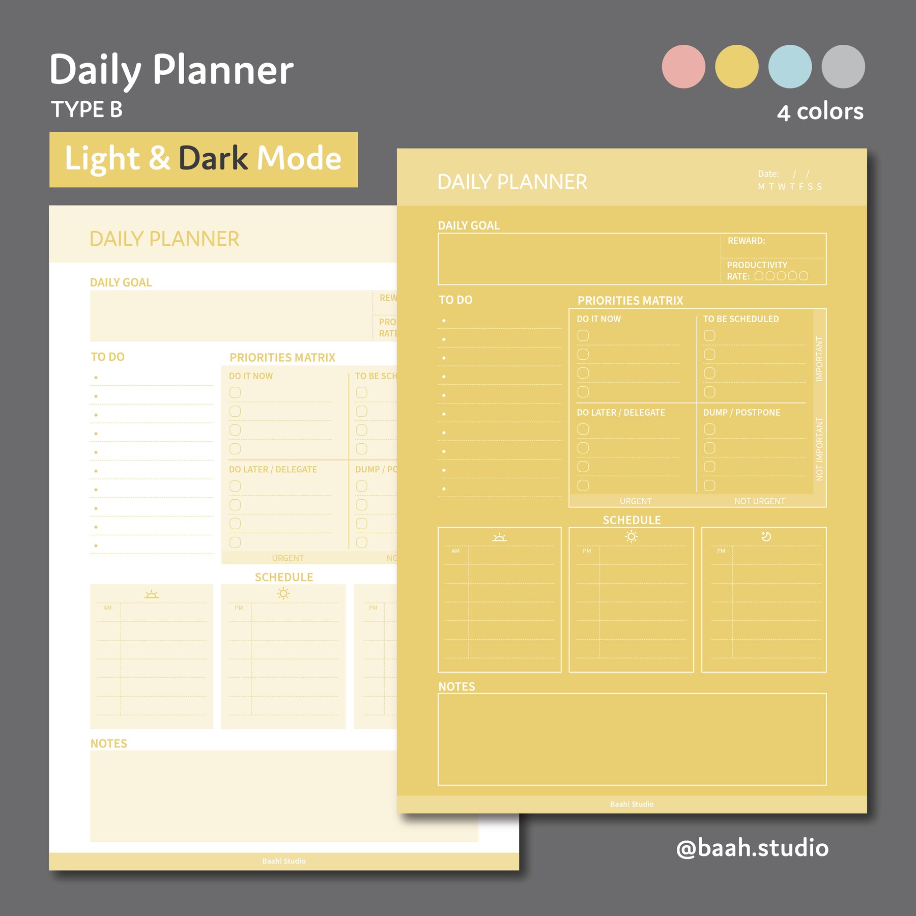 Daily Planner Type B