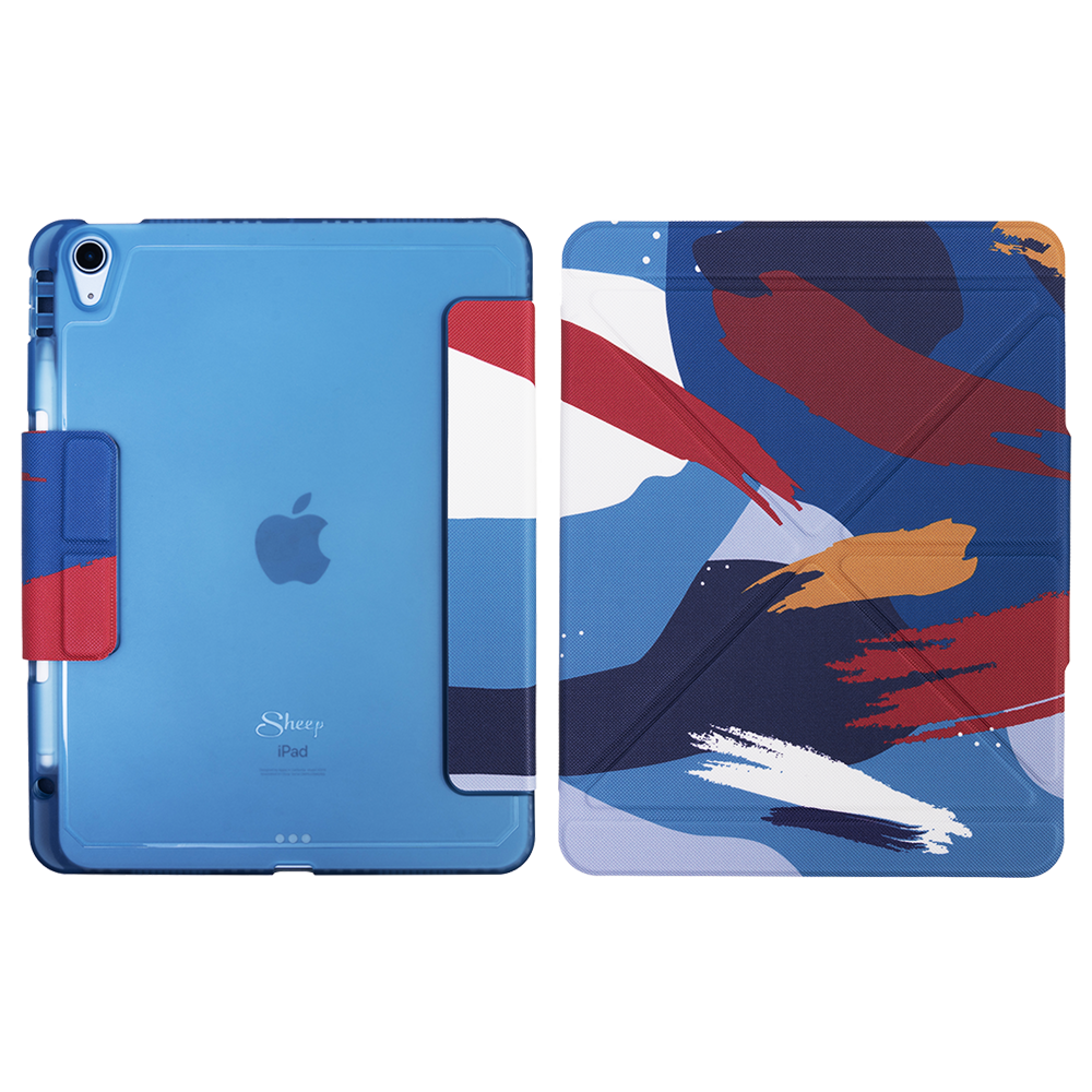 เคสไอแพด แอร์5 แอร์4 (Case iPad Air5 Air4) สีน้ำเงิน Kamikaze ด้านหลัง