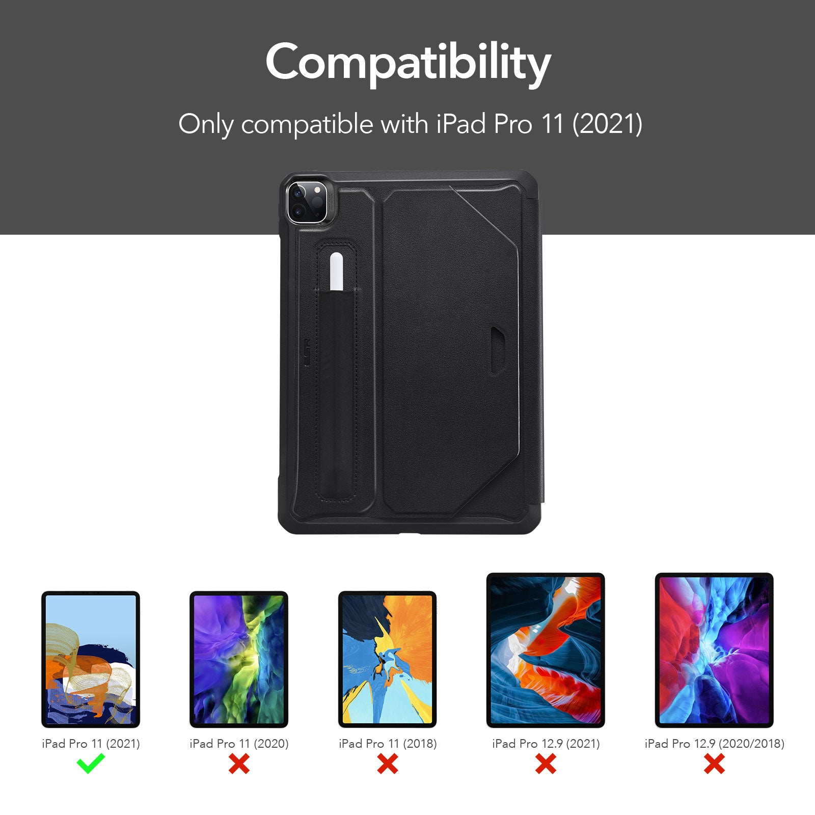 ESR Sentry iPad Pro 11 M1 2021 Gen3 ด้านหลัง