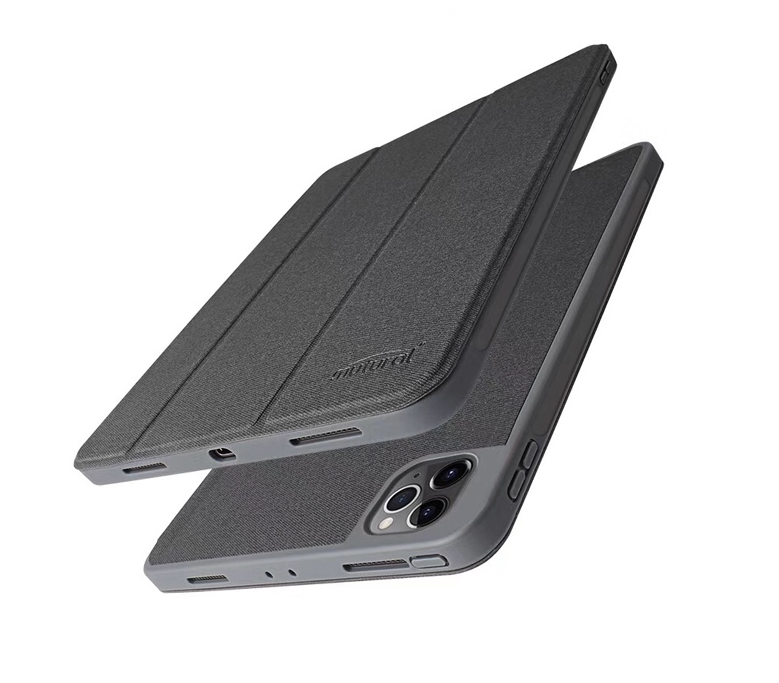 Mutural Case iPad Pro 12.9 Gen4 2020 สีดำ มีรางปากกา พับแนวนอน