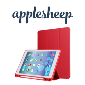 Case iPad เคสไอแพด Air3 แอร์3 มีที่เก็บApple Pencil ตั้งแนวนอน สีแดง