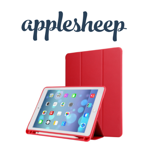 Case iPad เคสไอแพด Air3 แอร์3 มีที่เก็บApple Pencil ตั้งแนวนอน สีแดง
