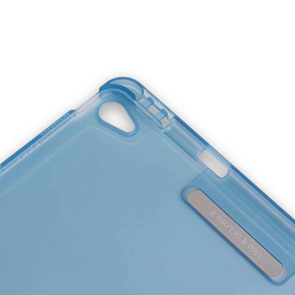 รูกล้องเคสไอแพดแอร์5 แอร์4 Air5 / Air4 สีฟ้า มีรางปากกา ด้านใน