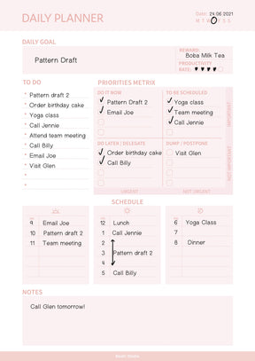Daily Planner Type B