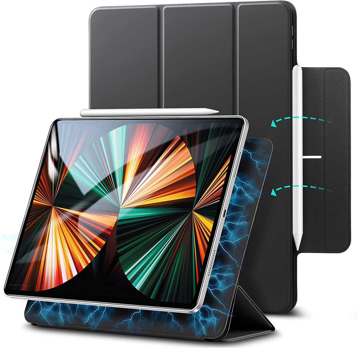 เคสแม่เหล็ก iPad Pro11 2020 Gen3 Gen2 สีดำ(Black) มีที่เก็บปากกา