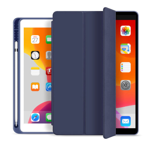 Case iPad เคสไอแพด Air3 แอร์3 ราคาถูก มีที่เก็บปากกา สีน้ำเงิน