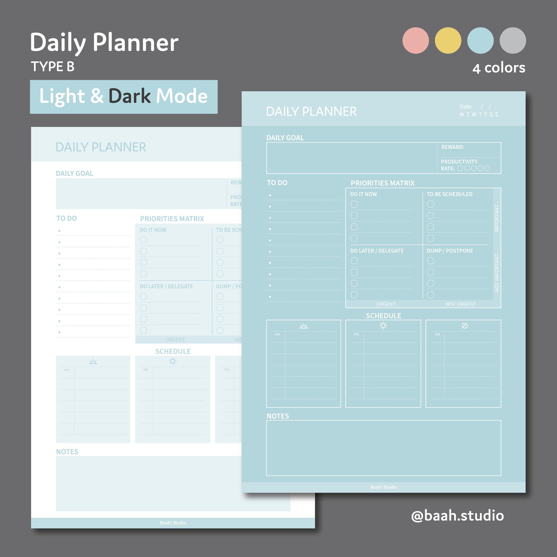Daily Planner Type B