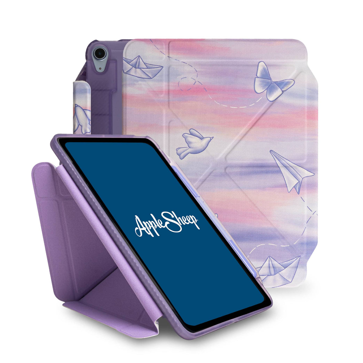People Case เคสไอแพด Case iPad Pro11 Air5 Air4  สีม่วง ลายHope