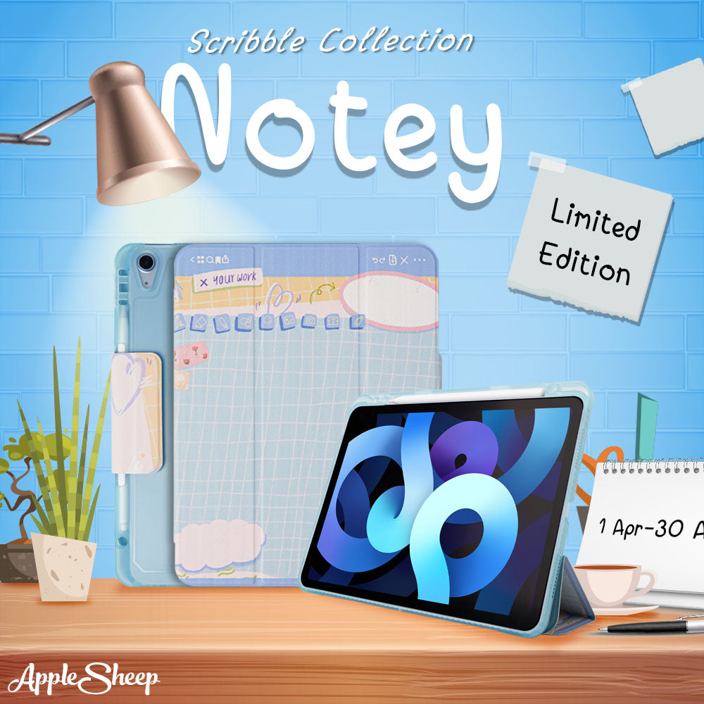 Case iPad เคสไอแพด Scribble Collection Notey(สีฟ้า)