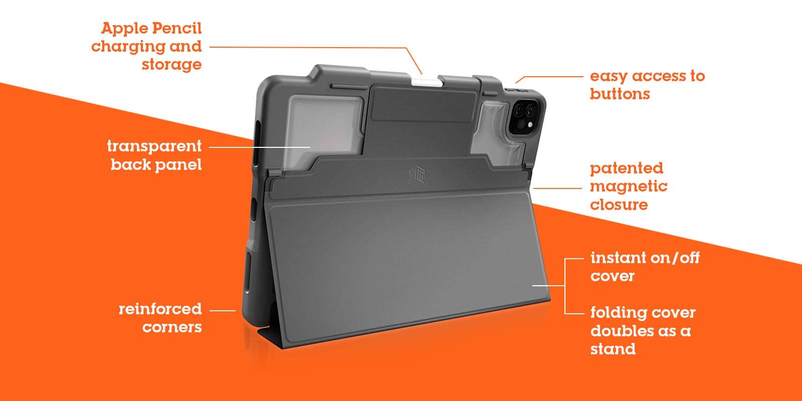 Stm Dux Plus  เคสไอแพดโปร11  (iPad Pro11 2021) ตั้งได้หลายแบบ