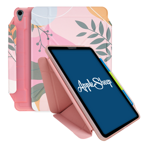 Case iPad Air5 Air4 สีชมพู มีรางปากกา ใส่ปลอกปากกา พับแนวตั้ง เก็บเคสปากกาได้