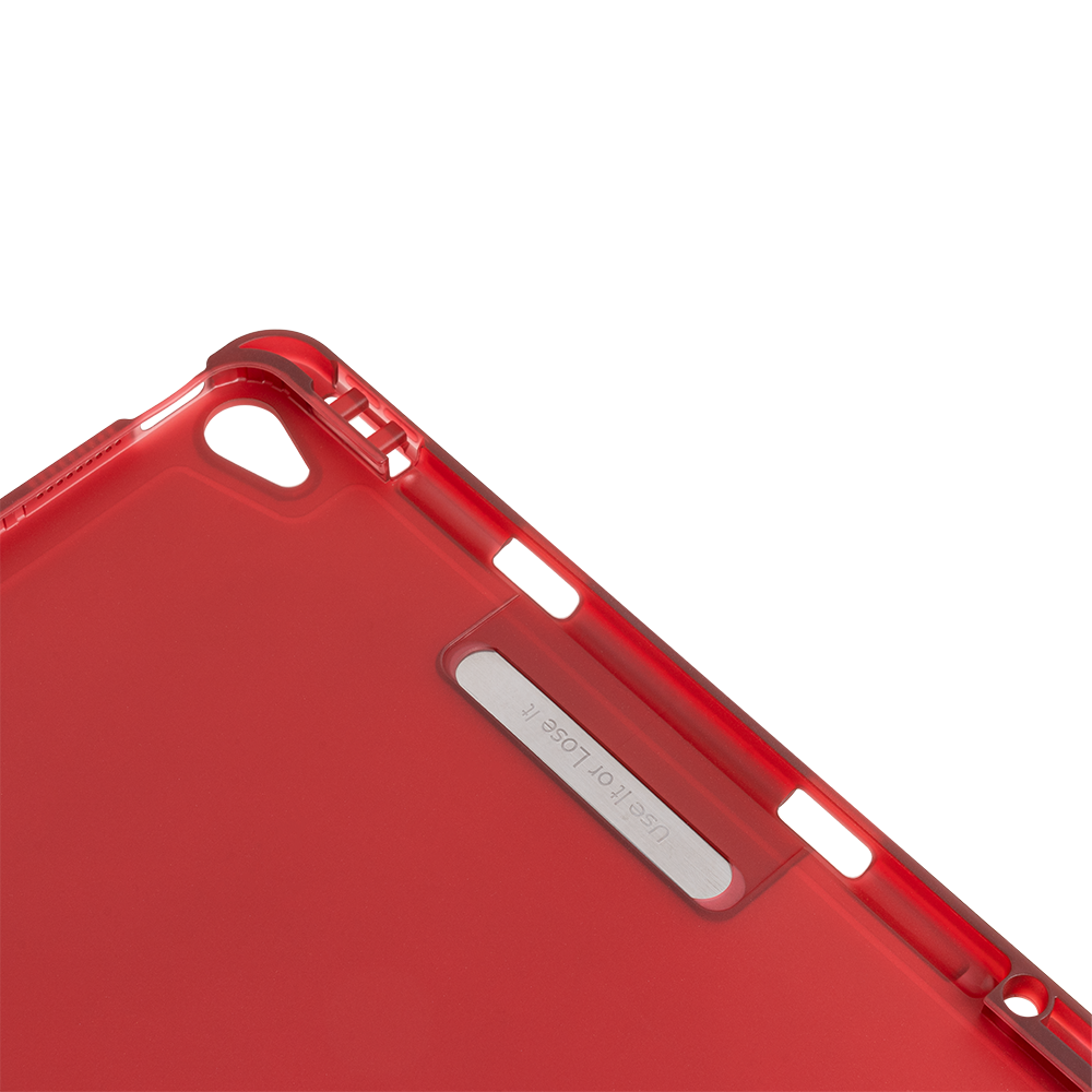รูกล้องเคสไอแพดแอร์5 แอร์4 Air5 / Air4 สีแดง มีรางปากกา ด้านใน