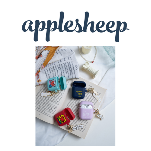 Airpods case ซิลิโคน Keith สีสันลายการ์ตูน มีสายคล้อง