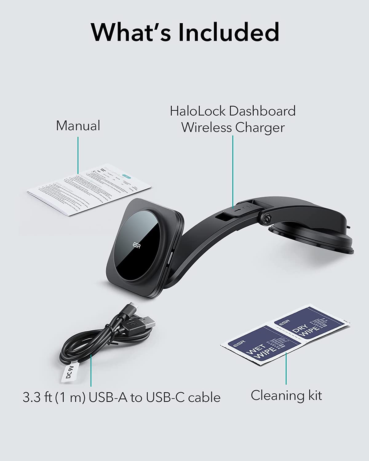 แท่นชาร์จแบตไร้สายในรถสำหรับ iPhone 12/13