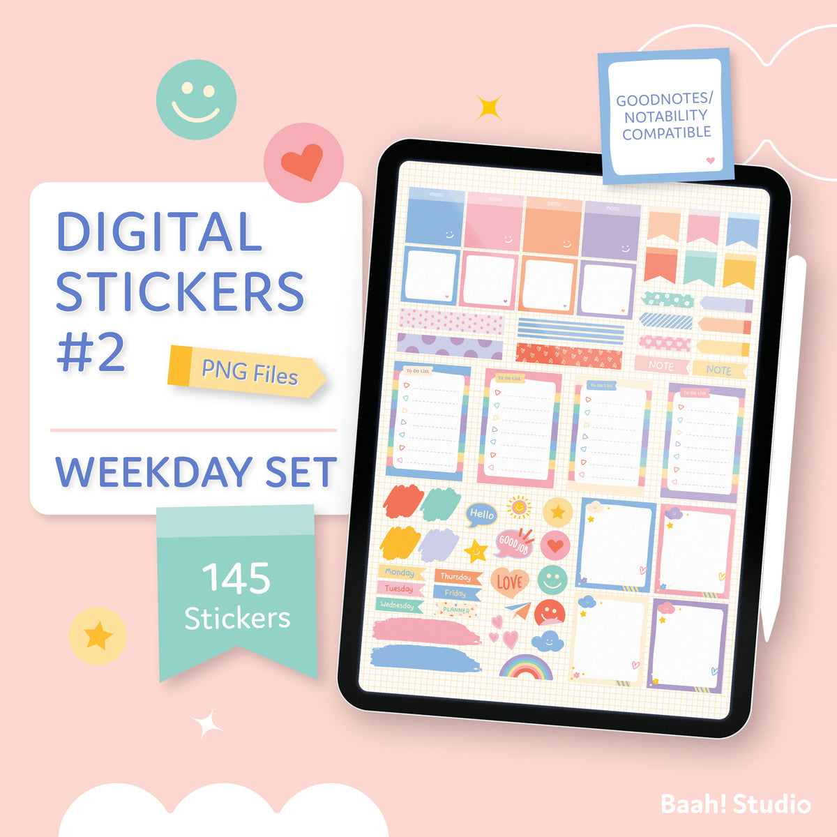 Digital Sticker #2: Weekday Set